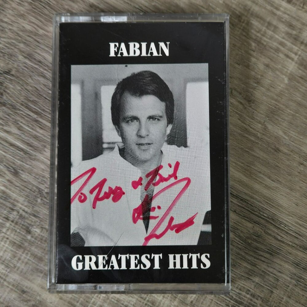 Fabian Forte Greatest Hits Signed Cassette Tape Vintage 1982 Collectible
